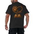 Girl Who Loves Dogs & Books Heart Dog Lover Reader Reeding Men's Back Print T-Shirt Girl Who Loves Dogs & Books Heart Dog Lover Reader Reeding Men's Back Print T-Shirt