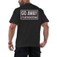 Go Away I'm Introverting Introverts Introverted Person Men's Back Print T-Shirt
