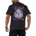 Goth Capybara Ramen Ritual Feasting Soft Introvert Art Men's Back Print T-Shirt Goth Capybara Ramen Ritual Feasting Soft Introvert Art Men's Back Print T-Shirt