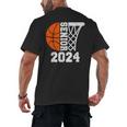 Graduate Senior Class Of 2024 Basketball Player Graduation Men's Back Print T-Shirt