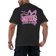 Graduation 2027 Senior 2027 Class Of 2027 Coquette Pink Girl Men's Back Print T-Shirt