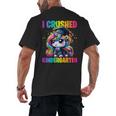 Graduation I Crushed Kindergarten Unicorn Girls Grad Magical Men's Back Print T-Shirt