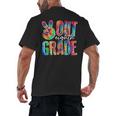 Graduation Peace Sign Out Eighth Grade Tie Dye Hippie Men's Back Print T-Shirt