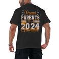 Graduation Proud Parents Of a 2024 Graduate For Mom And Dad Men's Back Print T-Shirt