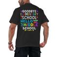 Graduation Shirt For 5th Grader Goodbye Hello Middle School Men's Back Print T-Shirt