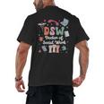 Groovy DSW Doctor Of Social Work Graduation DSW Graduate Men's Back Print T-Shirt