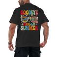 Groovy Goodbye 7th Grade Graduation Hello Summer Kids Men's Back Print T-Shirt