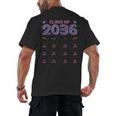 Grow With Me Graduation First Day Of School Class Of 2036 Men's Back Print T-Shirt