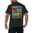 Happy Last Day Of School Teacher Student Graduation Men's Back Print T-Shirt