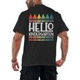 Hello Kindergarten First Day Back To School Graduation Men's Back Print T-Shirt