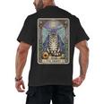 The Hermit Cat Tarot Card Introvert By Georgi Men's Back Print T-Shirt The Hermit Cat Tarot Card Introvert By Georgi Men's Back Print T-Shirt