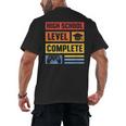 High School Level Complete Class Of 2024 Senior Graduation Men's Back Print T-Shirt