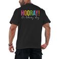 Hooray It's Library Day Teacher Reader Books Back To School Men's Back Print T-Shirt Hooray It's Library Day Teacher Reader Books Back To School Men's Back Print T-Shirt