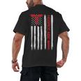 Hospice Aide American Flag Nurses Graduation Medical Men's Back Print T-Shirt