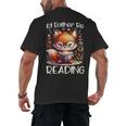 I'd Rather Be Reading Cute Fox Book Lover Reader Bookworm Men's Back Print T-Shirt