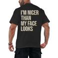 I'm Nicer Than My Face Looks Introverted Introverts Men's Back Print T-Shirt I'm Nicer Than My Face Looks Introverted Introverts Men's Back Print T-Shirt