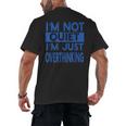I'm Not Quite I'm Overthinking Introvert Quote Men's Back Print T-Shirt I'm Not Quite I'm Overthinking Introvert Quote Men's Back Print T-Shirt