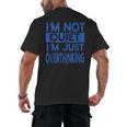 I'm Not Quite I'm Overthinking Introvert Quote Men's Back Print T-Shirt I'm Not Quite I'm Overthinking Introvert Quote Men's Back Print T-Shirt