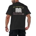 I'm In A Really Good Place Right Now In My Book Men's Back Print T-Shirt