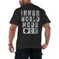 Inner World Mode On Introvert Saying Men's Back Print T-Shirt Inner World Mode On Introvert Saying Men's Back Print T-Shirt