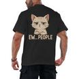 Introvert Anime Cat Ew People Men's Back Print T-Shirt