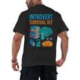 Introvert Book Lover Introvert Survival Kit Men's Back Print T-Shirt Introvert Book Lover Introvert Survival Kit Men's Back Print T-Shirt