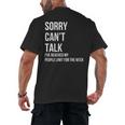 Introvert Can't Talk Reached People Limit For The Week Men's Back Print T-Shirt