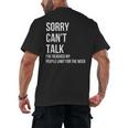 Introvert Can't Talk Reached People Limit For The Week Men's Back Print T-Shirt