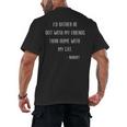 Introvert Cat Lover Quote Humor Social Introversion Men's Back Print T-Shirt Introvert Cat Lover Quote Humor Social Introversion Men's Back Print T-Shirt