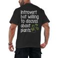 Introvert Humorous Plant Lover Gardening Men's Back Print T-Shirt