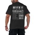 Introvert Label Antisocial Loner Socially Awkward Men's Back Print T-Shirt