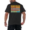Introvert Stop Being Afraid Of Silence Just Awkward Men's Back Print T-Shirt
