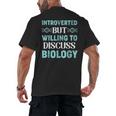 Introverted Biology Science Biologist Introverts Men's Back Print T-Shirt Introverted Biology Science Biologist Introverts Men's Back Print T-Shirt