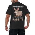 Introverted Rabbits Bunny Lover Rabbit Introvert Men's Back Print T-Shirt