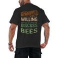 Introverted But Willing To Discuss Bees Animal Meme Men's Back Print T-Shirt Introverted But Willing To Discuss Bees Animal Meme Men's Back Print T-Shirt