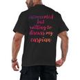 Introverted Willing To Discuss Caspian Introvert Men's Back Print T-Shirt Introverted Willing To Discuss Caspian Introvert Men's Back Print T-Shirt