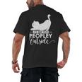It's Way Too Peopley Outside Cute Cat Introvert Men's Back Print T-Shirt It's Way Too Peopley Outside Cute Cat Introvert Men's Back Print T-Shirt