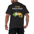 It's Too Peopley Outside Introvert And Cat Lover Men's Back Print T-Shirt It's Too Peopley Outside Introvert And Cat Lover Men's Back Print T-Shirt