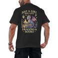 Just a Girl Who Loves Cute Dragons And Books Men's Back Print T-Shirt Just a Girl Who Loves Cute Dragons And Books Men's Back Print T-Shirt
