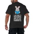 I Just Want To Read Books And Pet My Rabbit Men's Back Print T-Shirt