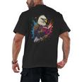 Kawaii Eagle Reads Book Reading Library Book Bookworm Men's Back Print T-Shirt