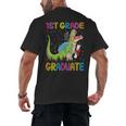 Kids 1st Grade Graduate Dinosaur Trex 1st Grade Graduation Men's Back Print T-Shirt