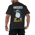 Kids Kindergarten Dabbing Penguin Nailed It Graduation Class 2021 Men's Back Print T-Shirt