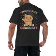 Kids Kindergarten Graduate Cat Graduation Men's Back Print T-Shirt