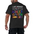 Kids Kindergarten Graduation Class Of 2021 Shirt I Just Graduated Men's Back Print T-Shirt