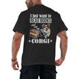 Kids Read Books & Pet My Blue Merle Corgi Lover Men's Back Print T-Shirt