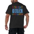 Kids STRAIGHT OUTTA KINDERGARTEN T-SHIRT FUNNY GRADUATION GIFT Men's Back Print T-Shirt