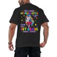 Kindergarten Graduation 2025 Graduate Girls Unicorn 1st Grad Men's Back Print T-Shirt