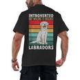 Labrador Retriever Introvert White Lab Men's Back Print T-Shirt