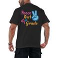 Last Day Of School Peace Out Grade 4 Graduation Kids Men's Back Print T-Shirt